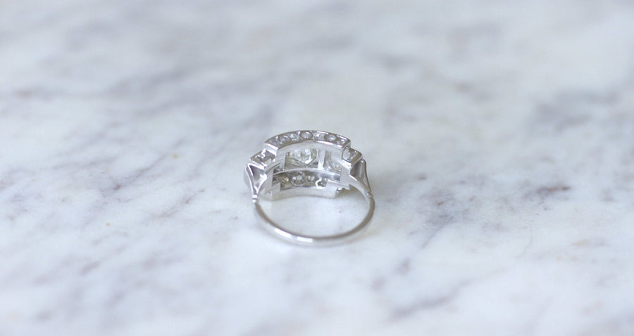 Art Deco Trilogy Diamonds Ring - Galerie Pénélope