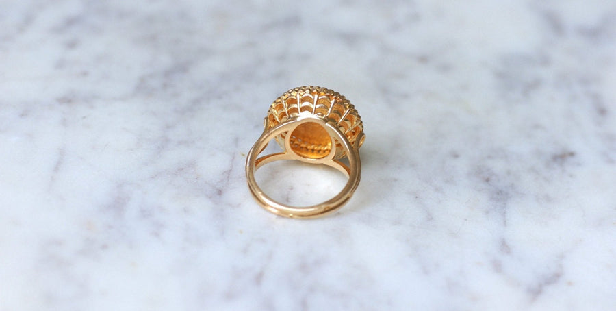 Augis Vintage Yellow Gold and Diamond Ring T54 - Galerie Pénélope