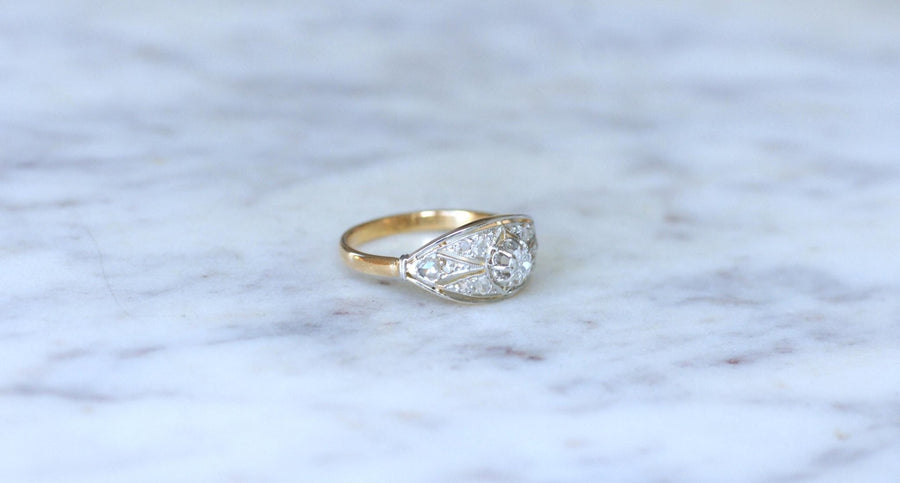 Art Deco Diamond Headband Ring - Galerie Pénélope