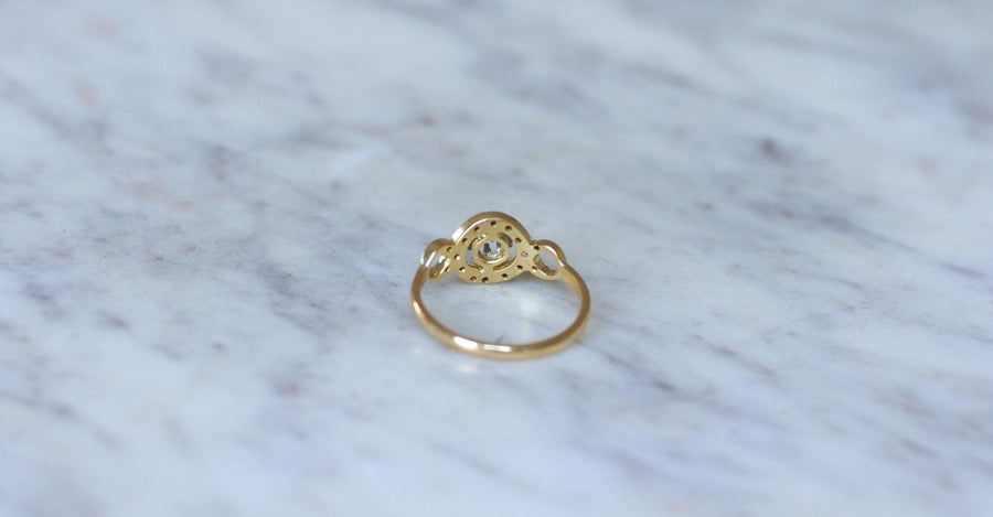Belle Epoque Infini Diamonds on Gold and Platinum Ring - Galerie Pénélope