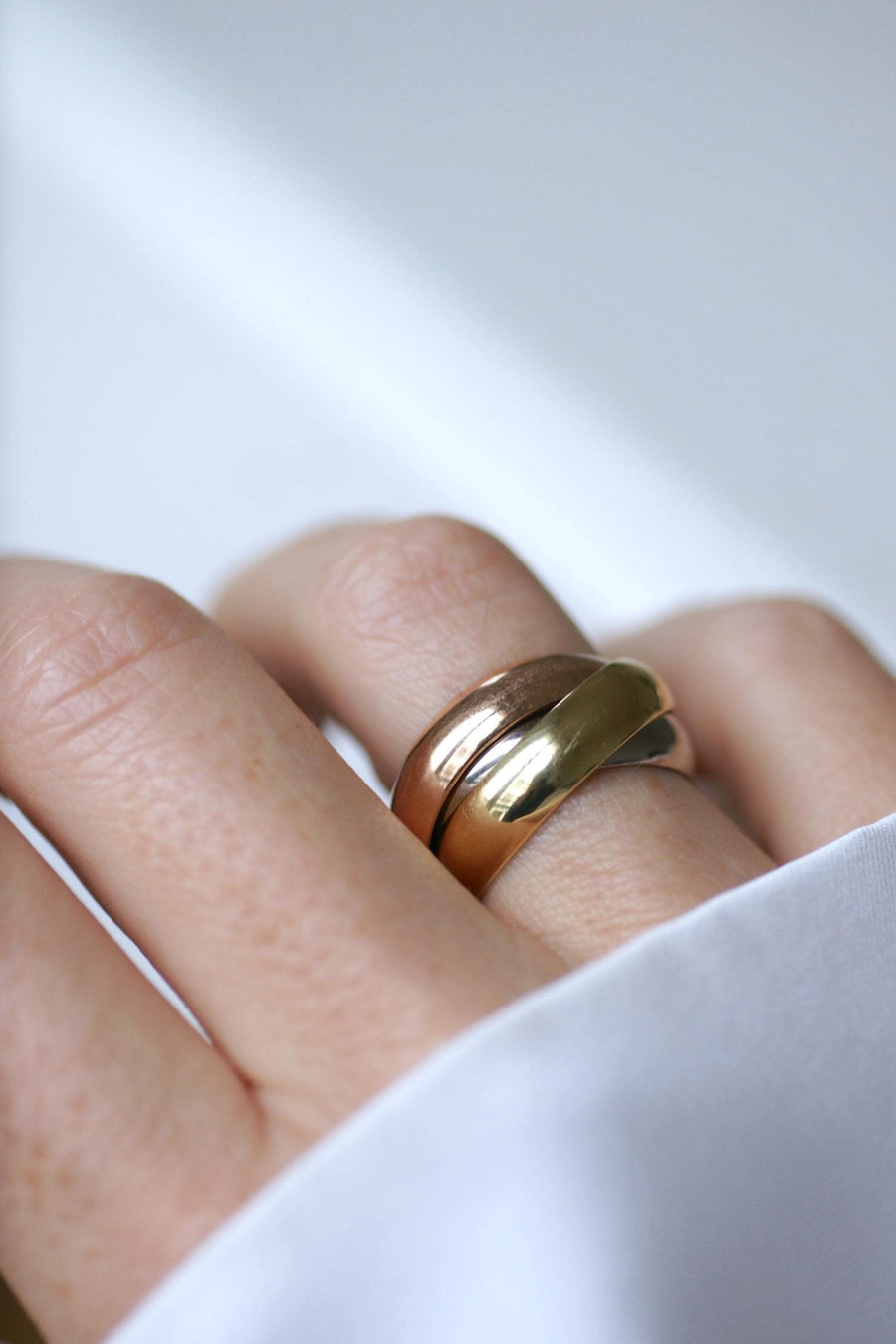 Cartier Trinity 3 Ors Grand Model Ring Size 52 - Galerie Pénélope