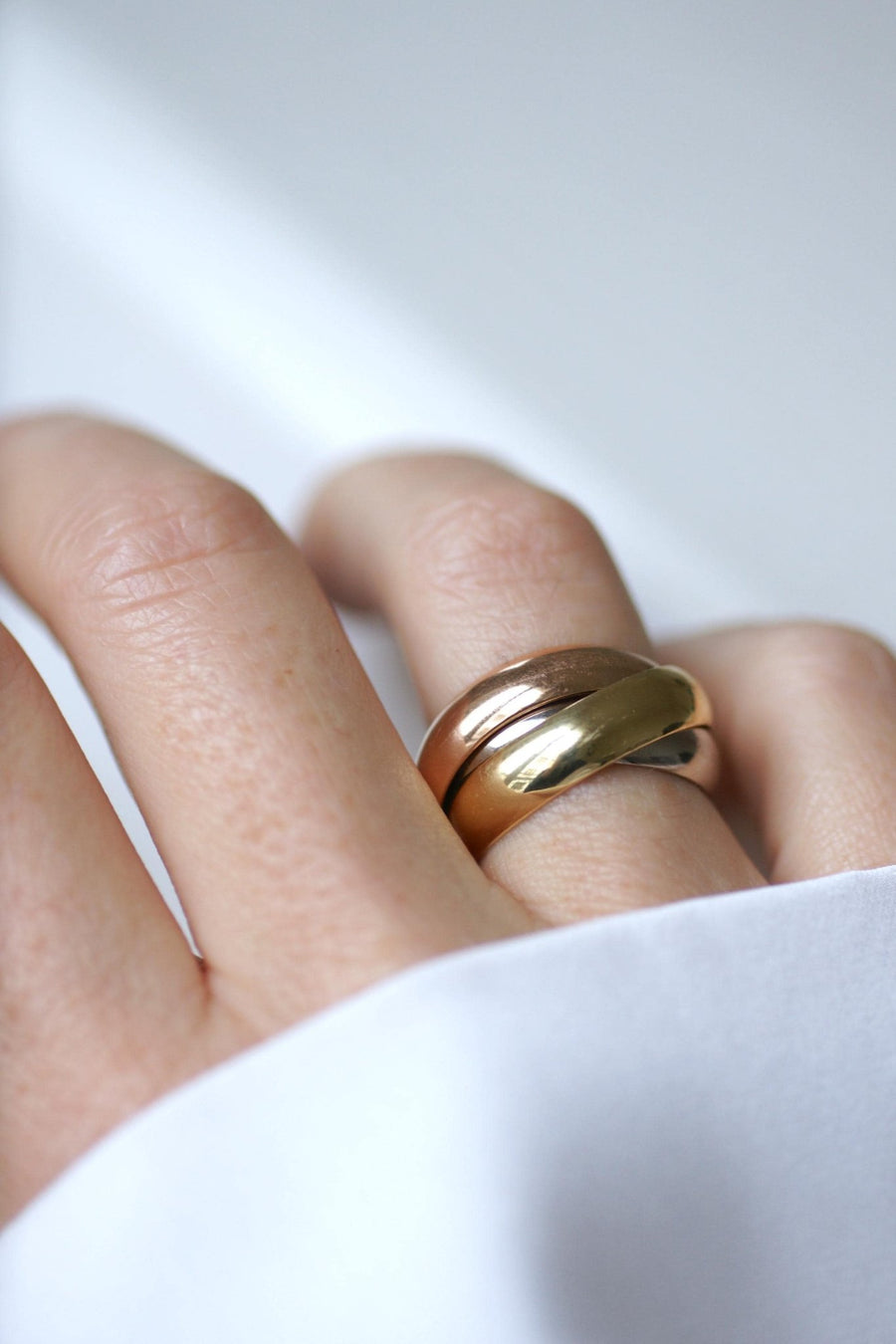 Cartier Trinity 3 Ors Grand Model Ring Size 52 - Galerie Pénélope