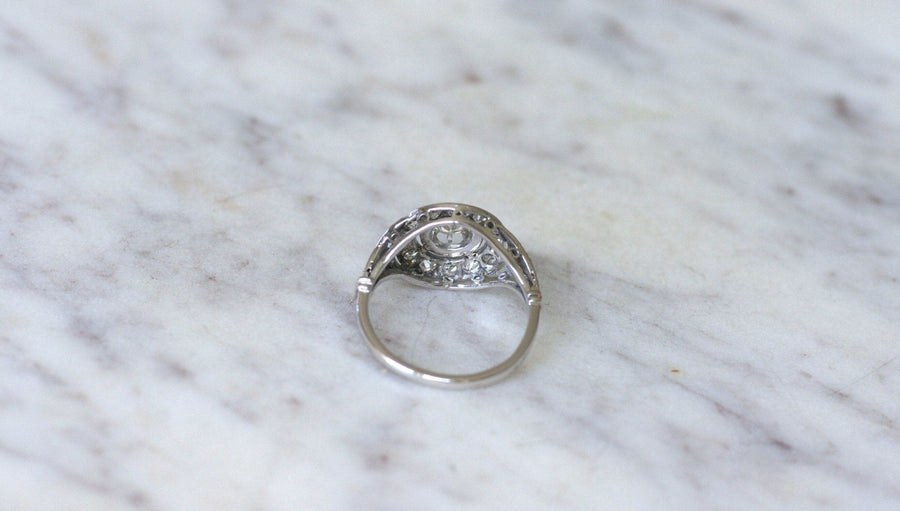 Art Deco Diamond Target Ring - Galerie Pénélope