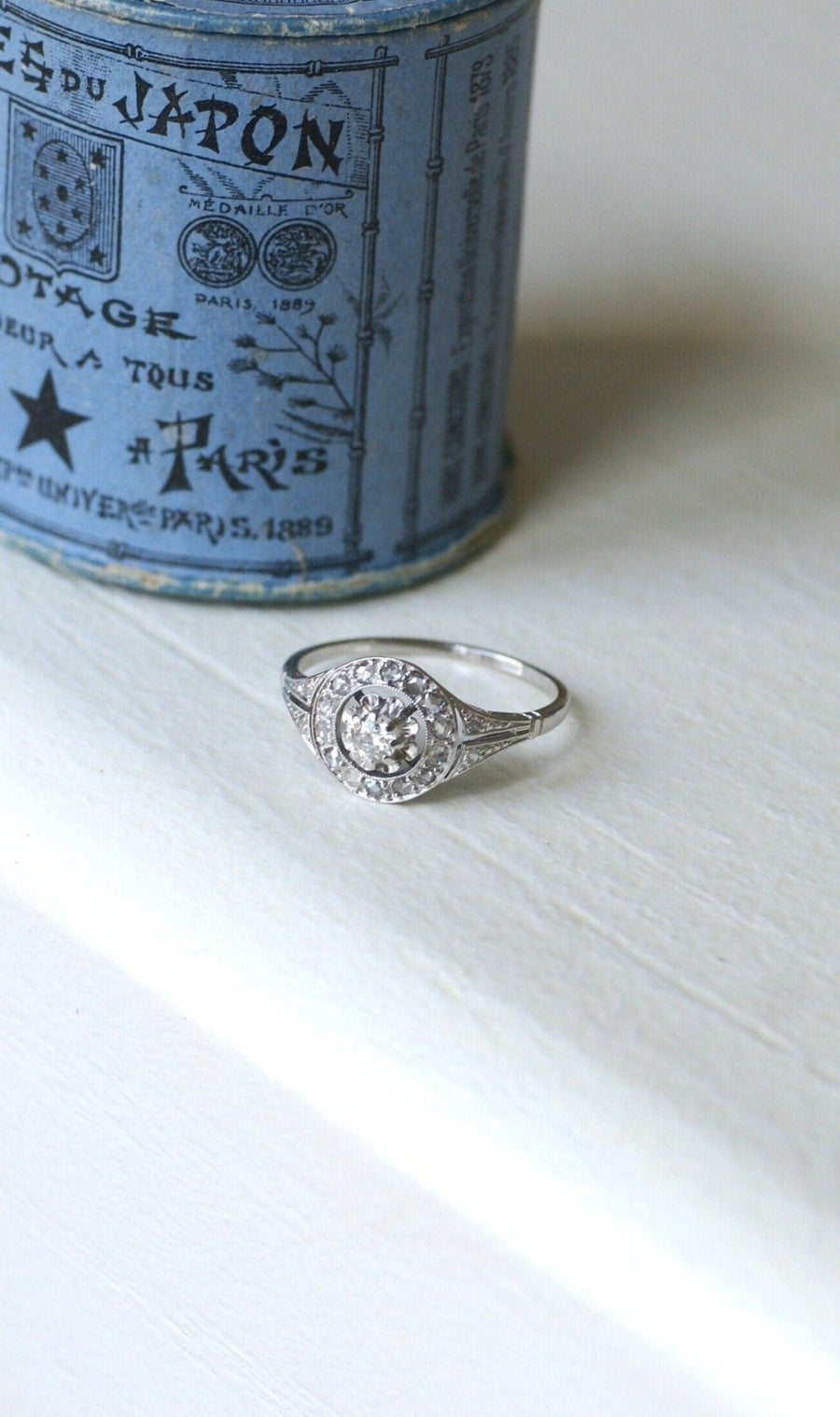 Art Deco Diamond Target Ring - Galerie Pénélope