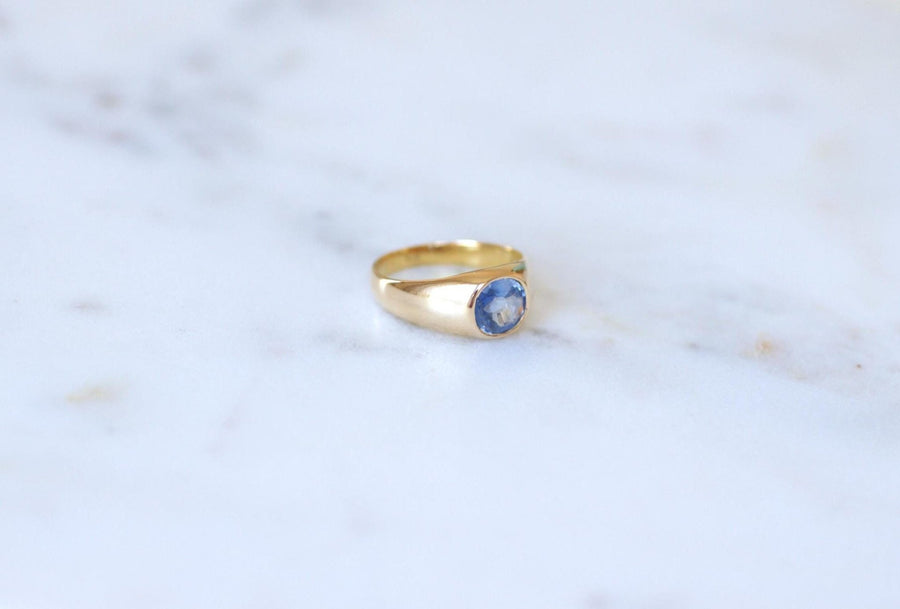 Ring Ceylon Sapphire 1.30 Cts on Yellow Gold - Galerie Pénélope