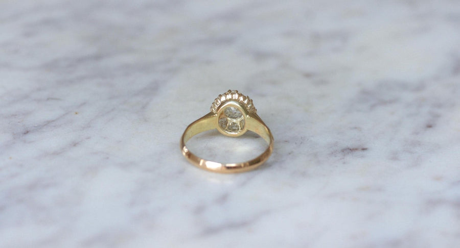 Marguerite Antique Diamonds on Yellow Gold Ring - Galerie Pénélope