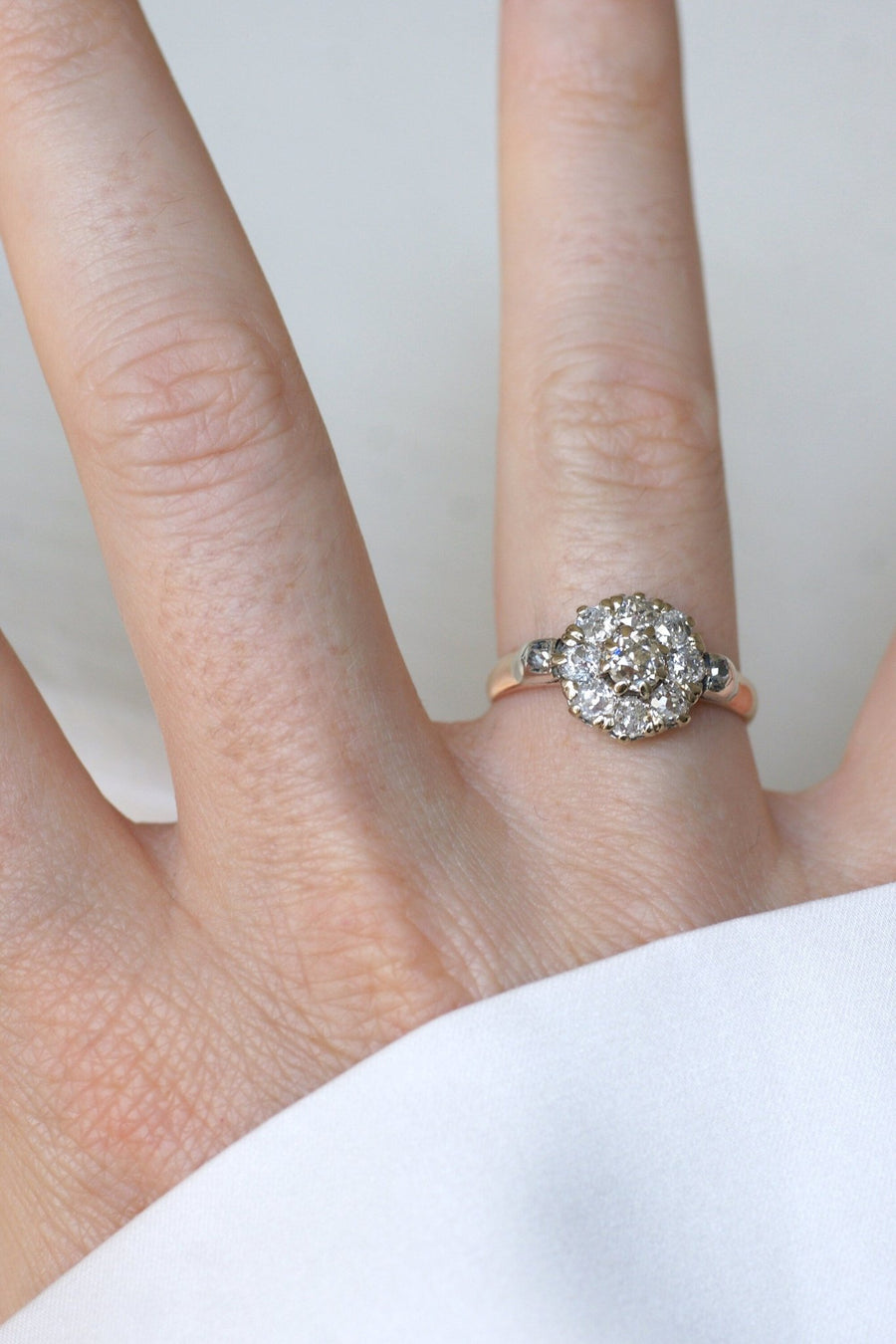 Marguerite Ring 1.20 Ct Rose Gold Diamonds - Galerie Pénélope