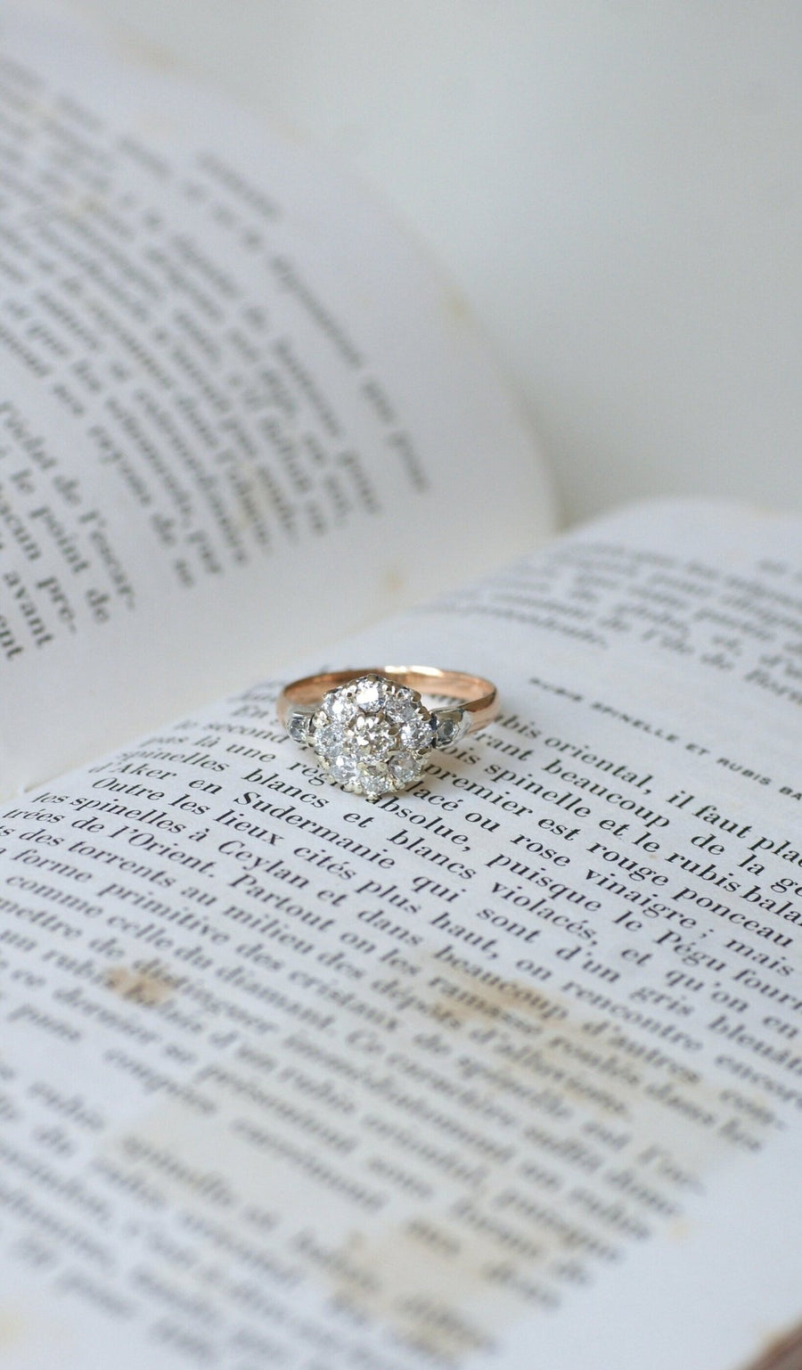 Marguerite Ring 1.20 Ct Rose Gold Diamonds - Galerie Pénélope