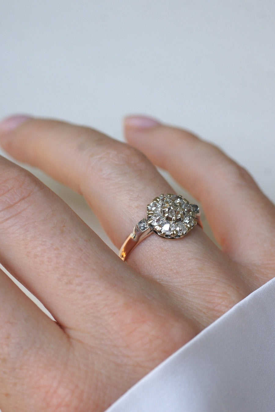 Marguerite Ring 1.20 Ct Rose Gold Diamonds - Galerie Pénélope