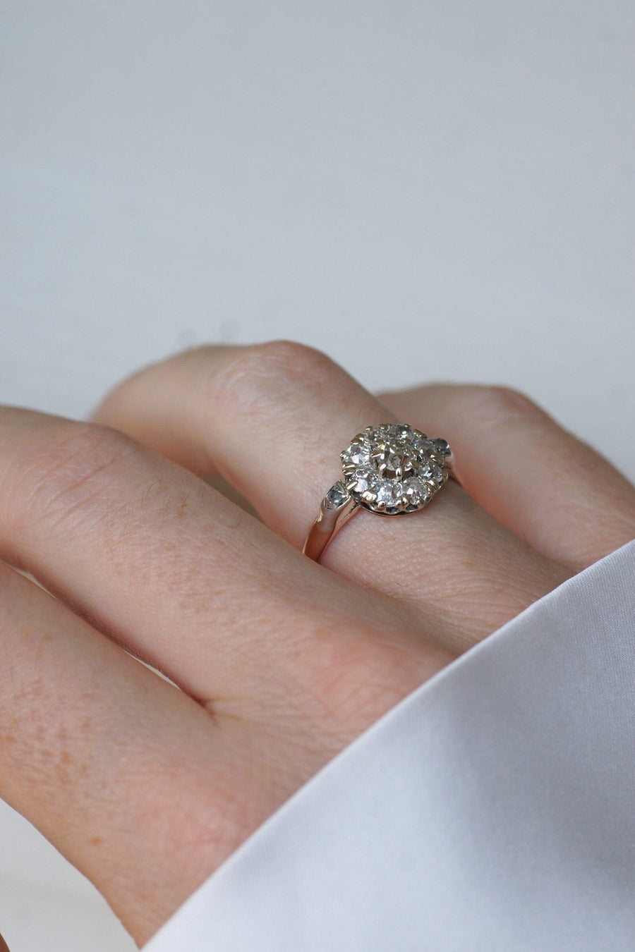 Marguerite Ring 1.20 Ct Rose Gold Diamonds - Galerie Pénélope