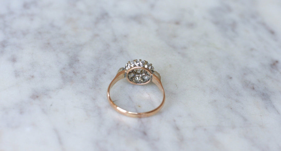 Marguerite Ring 1.20 Ct Rose Gold Diamonds - Galerie Pénélope