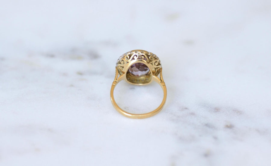 Art Deco Style Amethyst and Diamond Ring - Galerie Pénélope