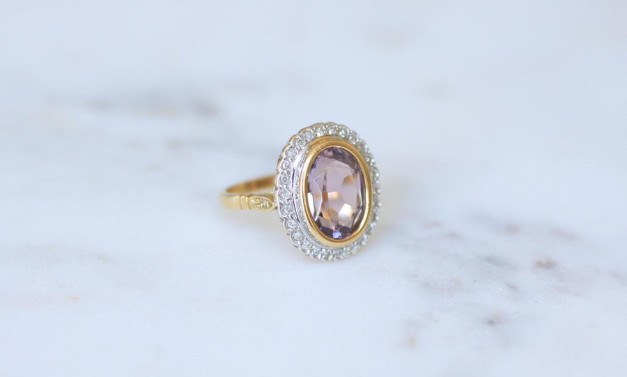 Art Deco Style Amethyst and Diamond Ring - Galerie Pénélope