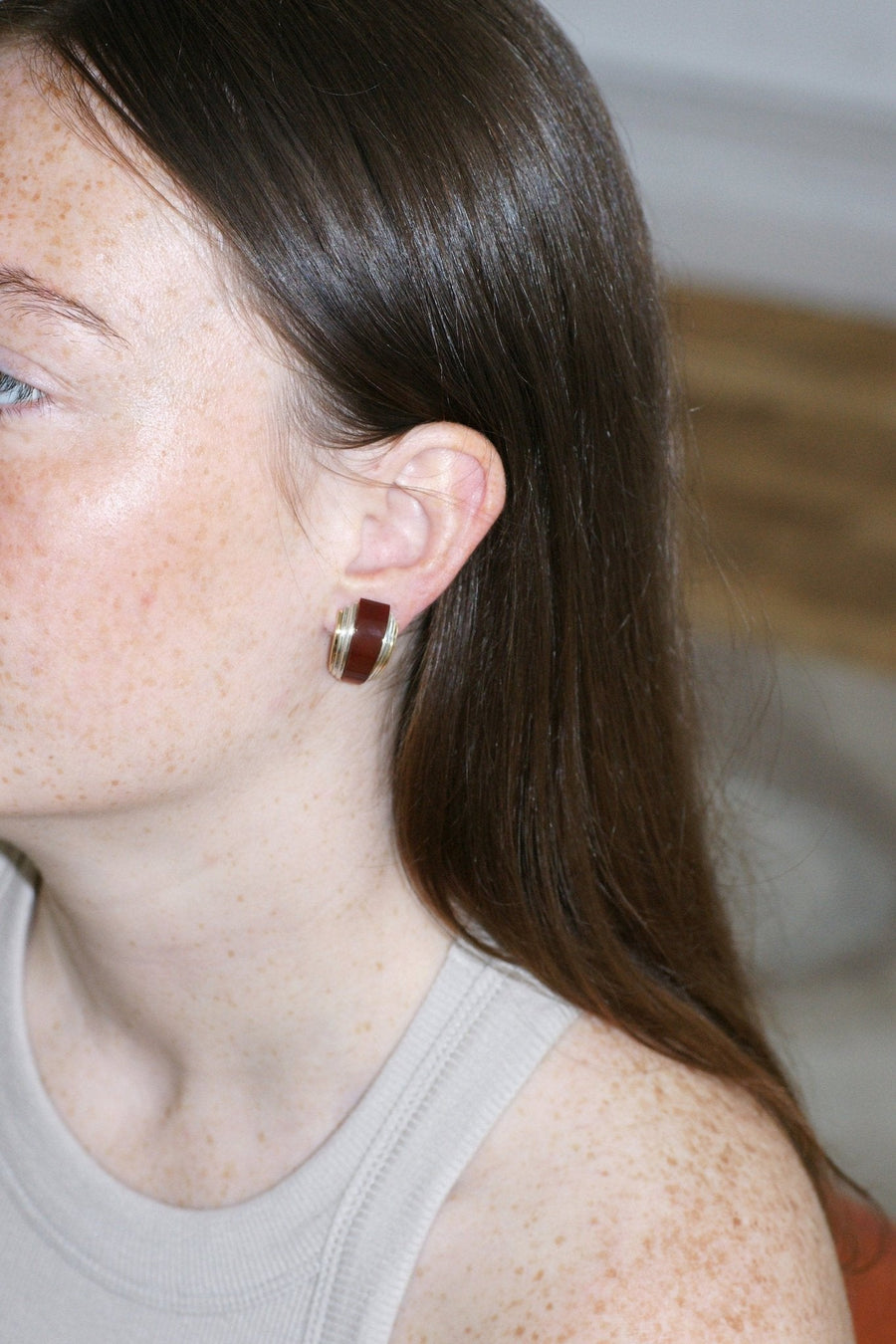 Earrings Clips Puiforcat by André Vassort Carnelian - Galerie Pénélope