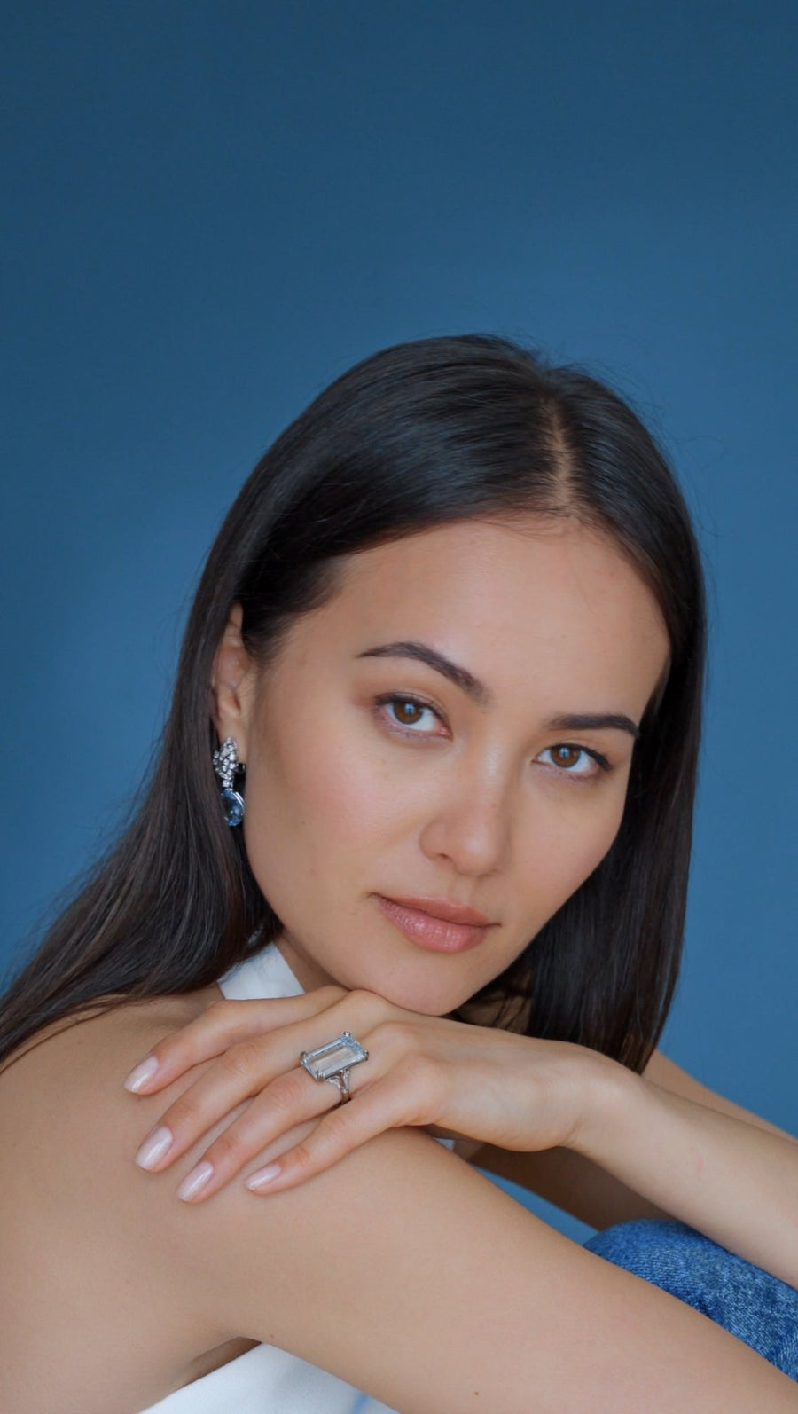 Aquamarine and Diamond Drop Earrings - Galerie Pénélope