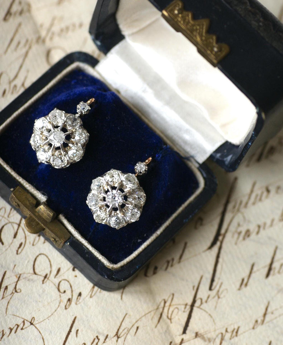 Daisy Earrings Diamonds 3.00 Cts - Galerie Pénélope