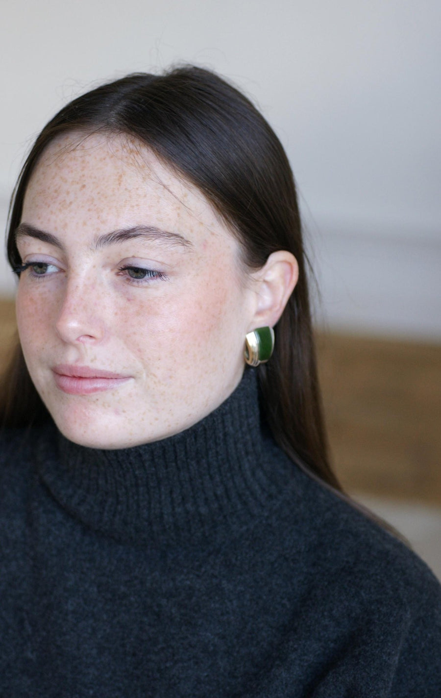 Puiforcat Earrings by André Vassort Jade on Gold and Silver - Galerie Pénélope