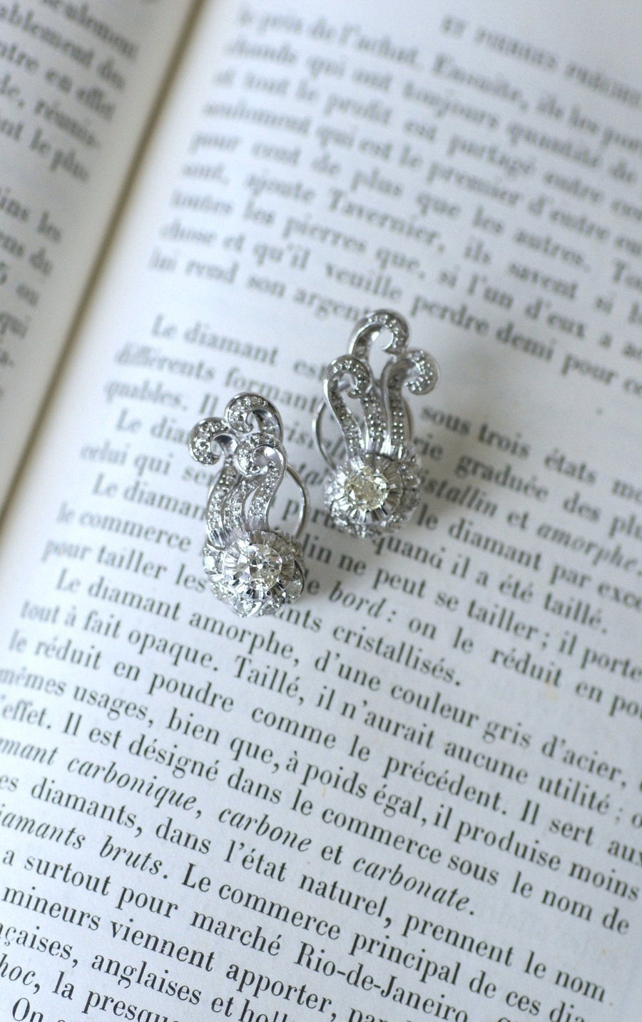 Retro Diamond Earrings 1.55 Cts - Galerie Pénélope