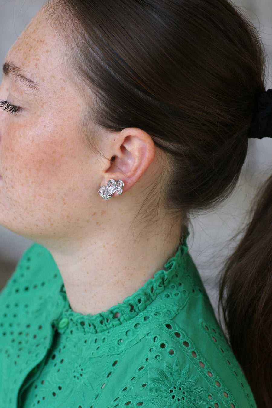 Retro Diamond Earrings 1.55 Cts - Galerie Pénélope
