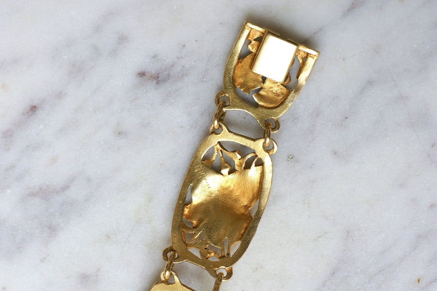 Arnould Art Nouveau Yellow Gold Bracelet - Galerie Pénélope