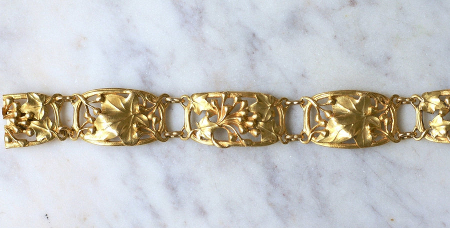 Arnould Art Nouveau Yellow Gold Bracelet - Galerie Pénélope