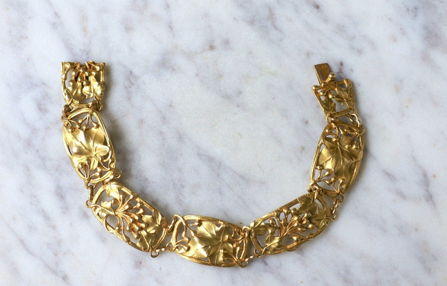 Arnould Art Nouveau Yellow Gold Bracelet - Galerie Pénélope