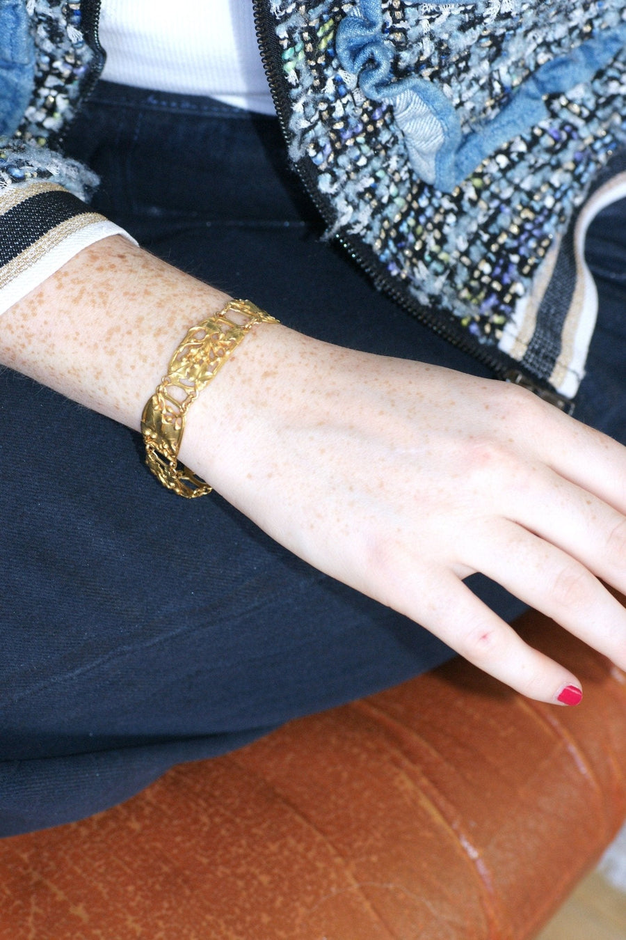Arnould Art Nouveau Yellow Gold Bracelet - Galerie Pénélope