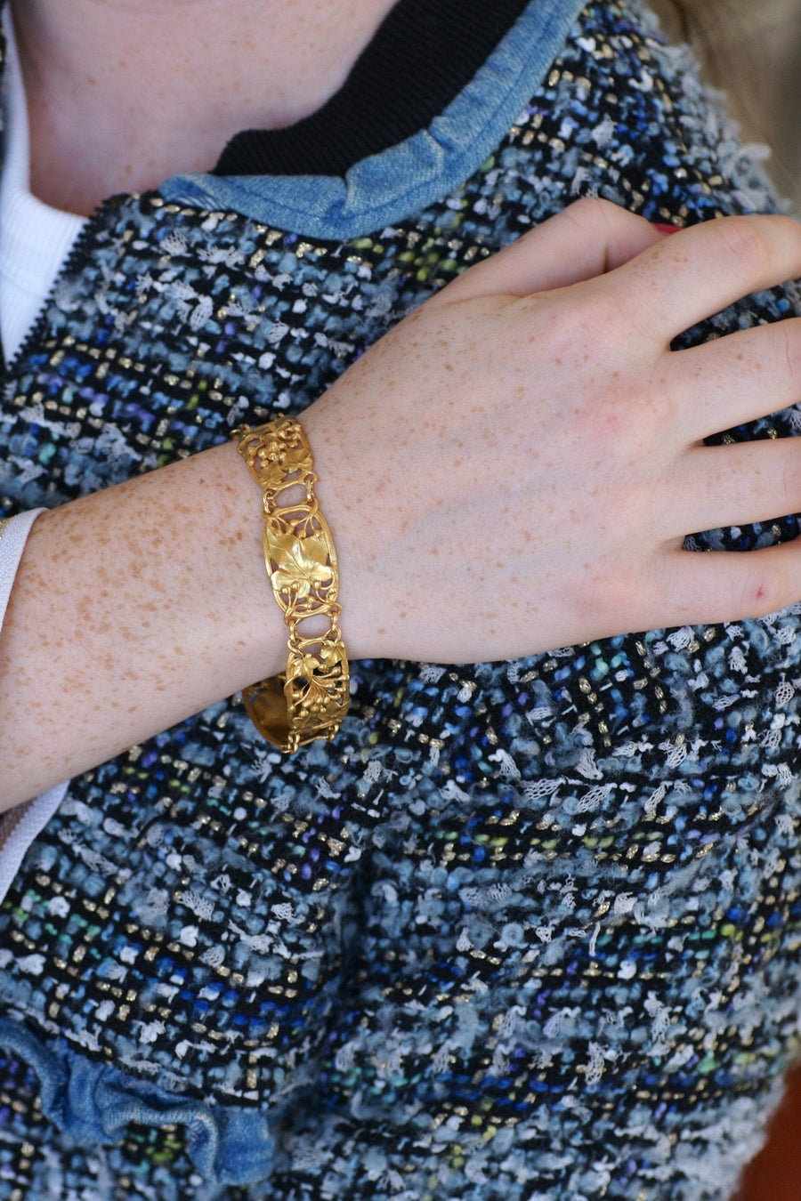 Arnould Art Nouveau Yellow Gold Bracelet - Galerie Pénélope