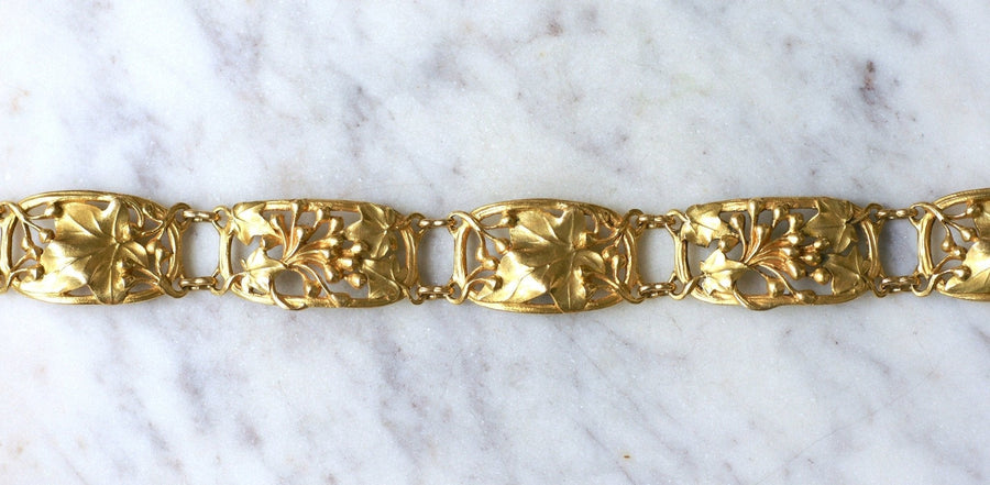 Arnould Art Nouveau Yellow Gold Bracelet - Galerie Pénélope