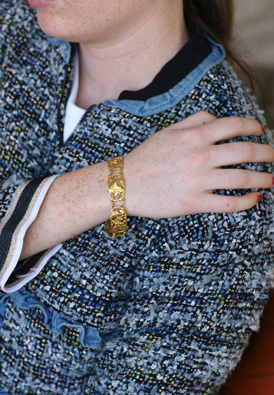 Arnould Art Nouveau Yellow Gold Bracelet - Galerie Pénélope
