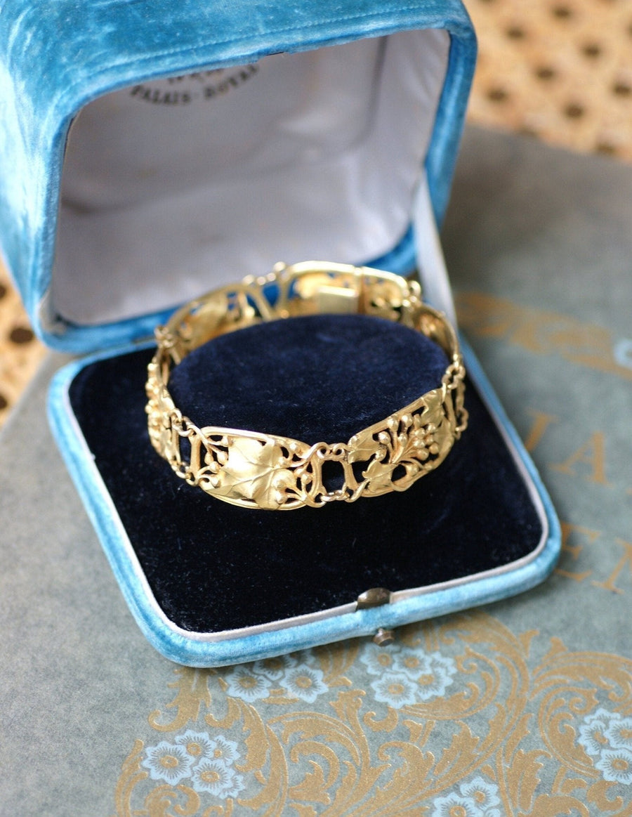 Arnould Art Nouveau Yellow Gold Bracelet - Galerie Pénélope