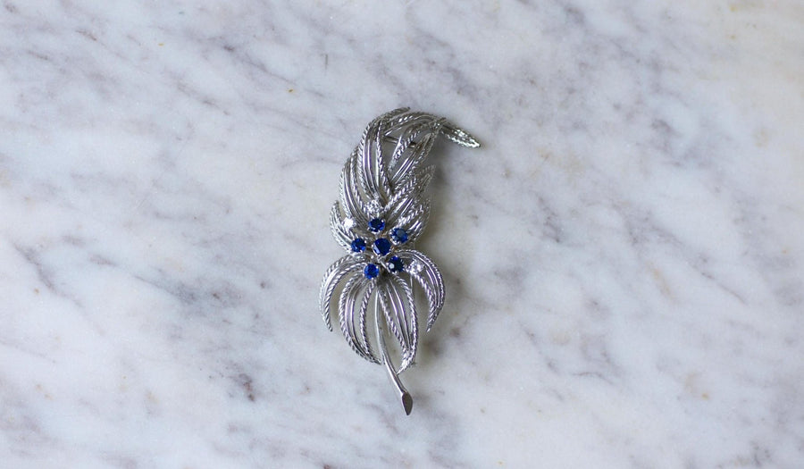 Boucheron Sapphires and Diamonds Clip Brooch - Galerie Pénélope