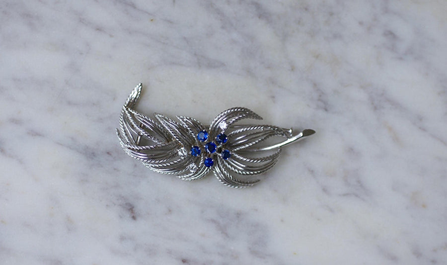 Boucheron Sapphires and Diamonds Clip Brooch - Galerie Pénélope