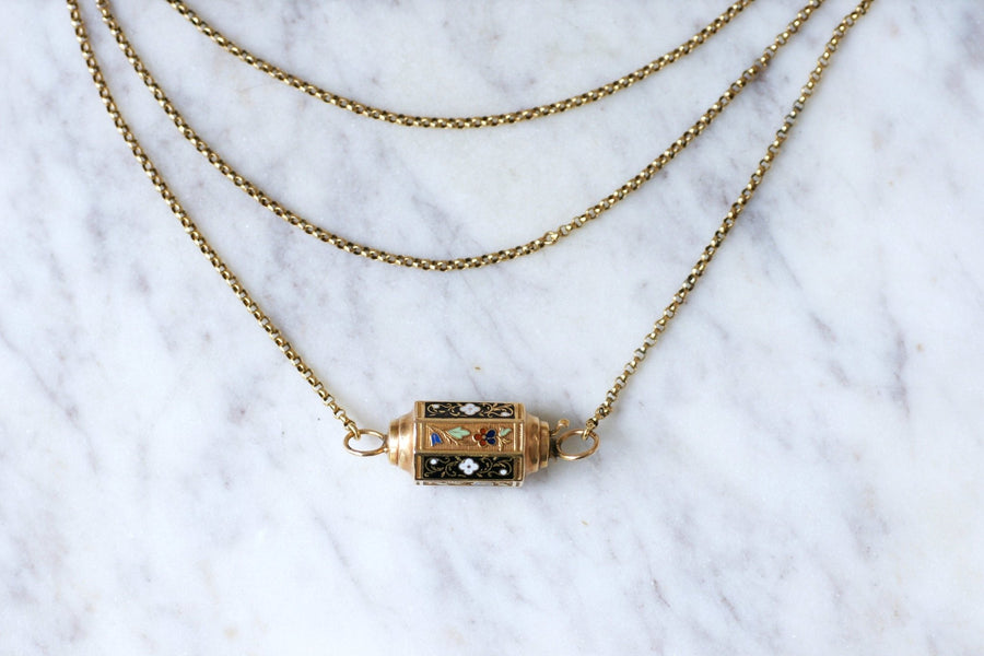 Sautoir Fermoir Régional Barillet Emmaillé Gold Necklace - Galerie Pénélope