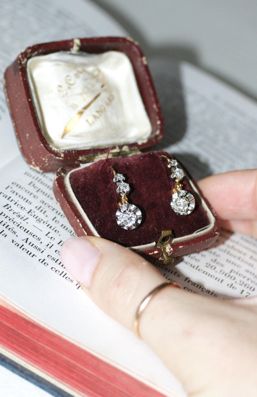Art Deco diamond sleepers 1.20 Cts - Galerie Pénélope