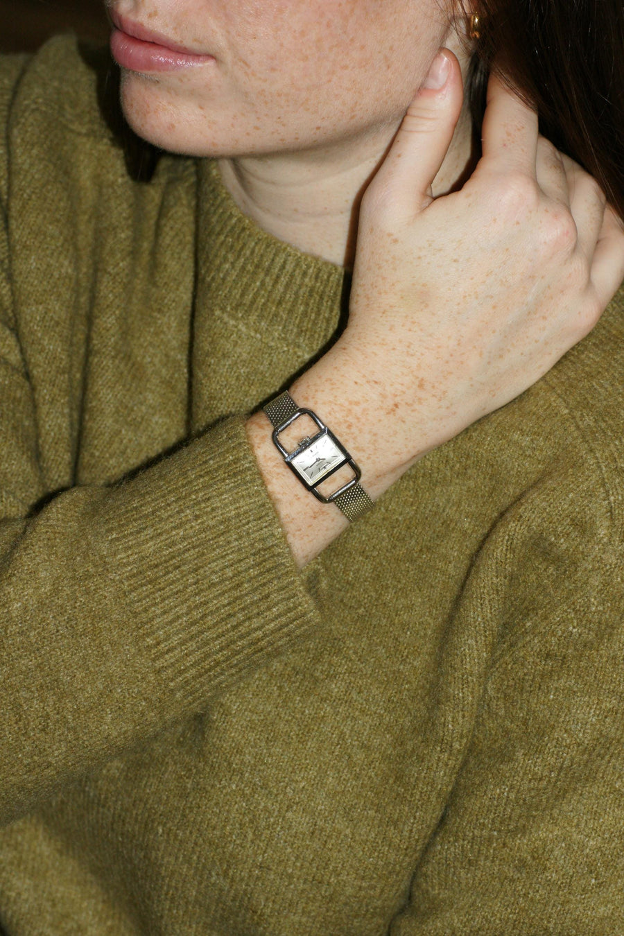 Jaeger LeCoultre for Hermès Women's Mechanical Steel Caliper Watch from the 70's