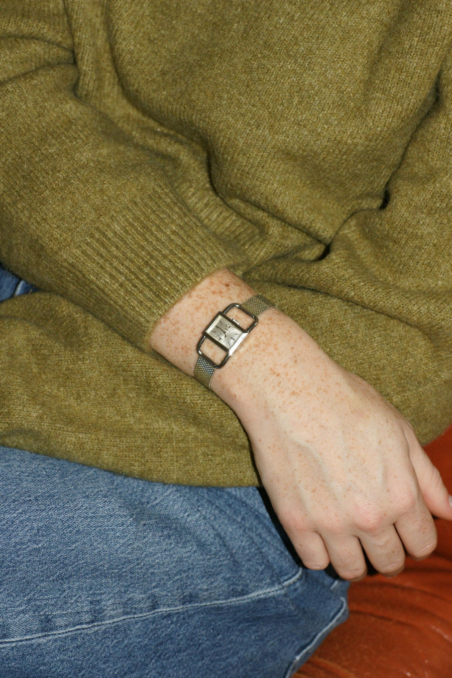 Jaeger LeCoultre for Hermès Women's Mechanical Steel Caliper Watch from the 70's