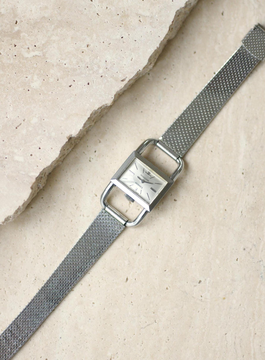Jaeger LeCoultre for Hermès Women's Mechanical Steel Caliper Watch from the 70's