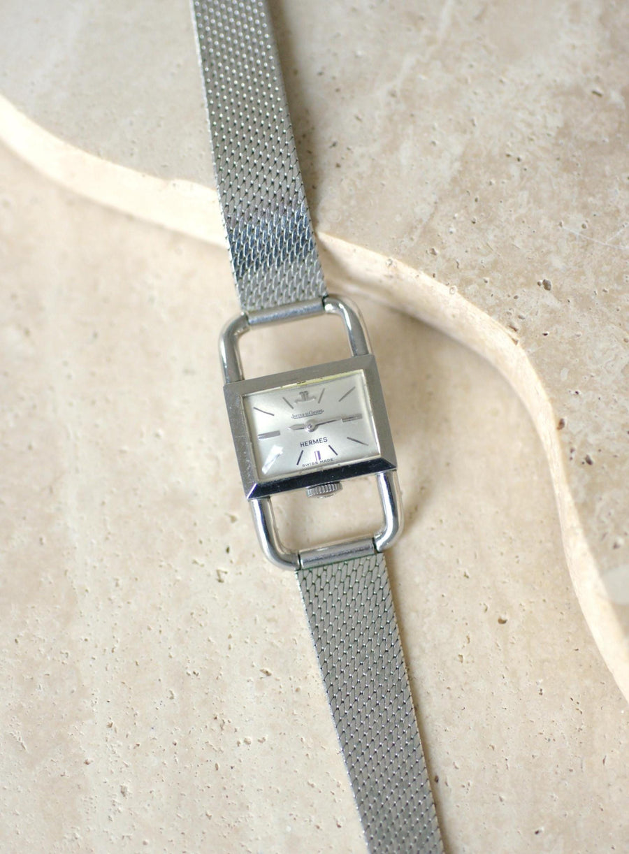 Jaeger LeCoultre for Hermès Women's Mechanical Steel Caliper Watch from the 70's