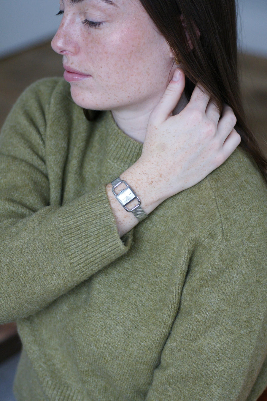 Jaeger LeCoultre for Hermès Women's Mechanical Steel Caliper Watch from the 70's