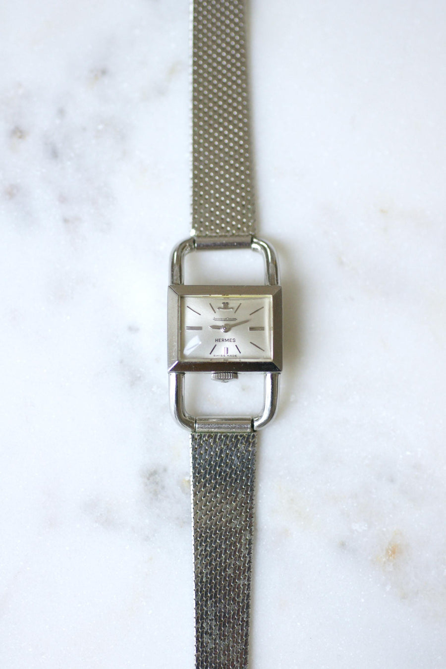 Jaeger LeCoultre for Hermès Women's Mechanical Steel Caliper Watch from the 70's