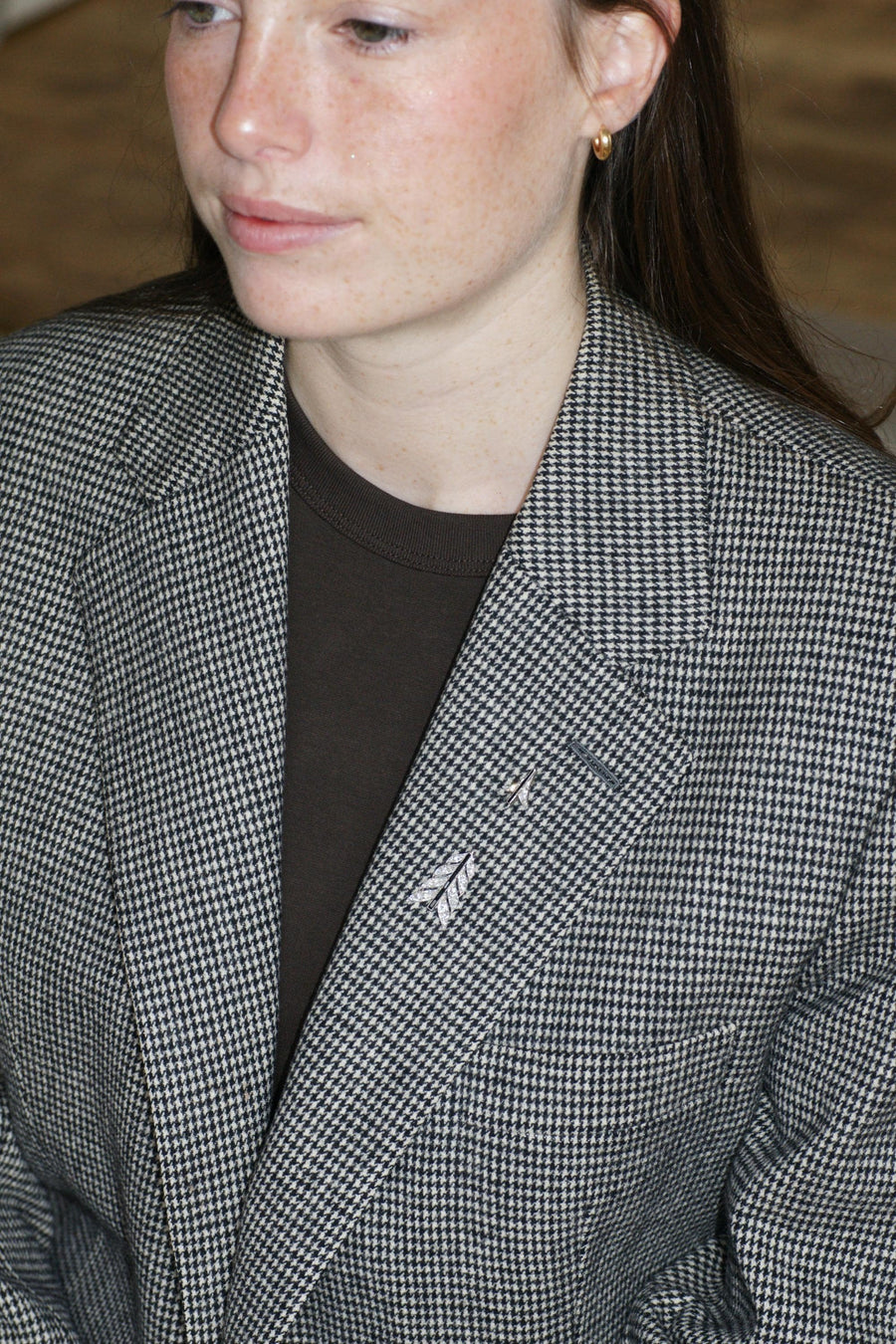 Art Deco Diamond Arrow Brooch on White Gold and Platinum