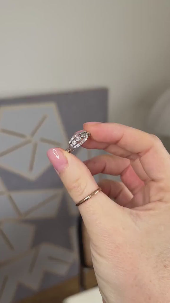 Art Deco Diamond Band Ring on Platinum