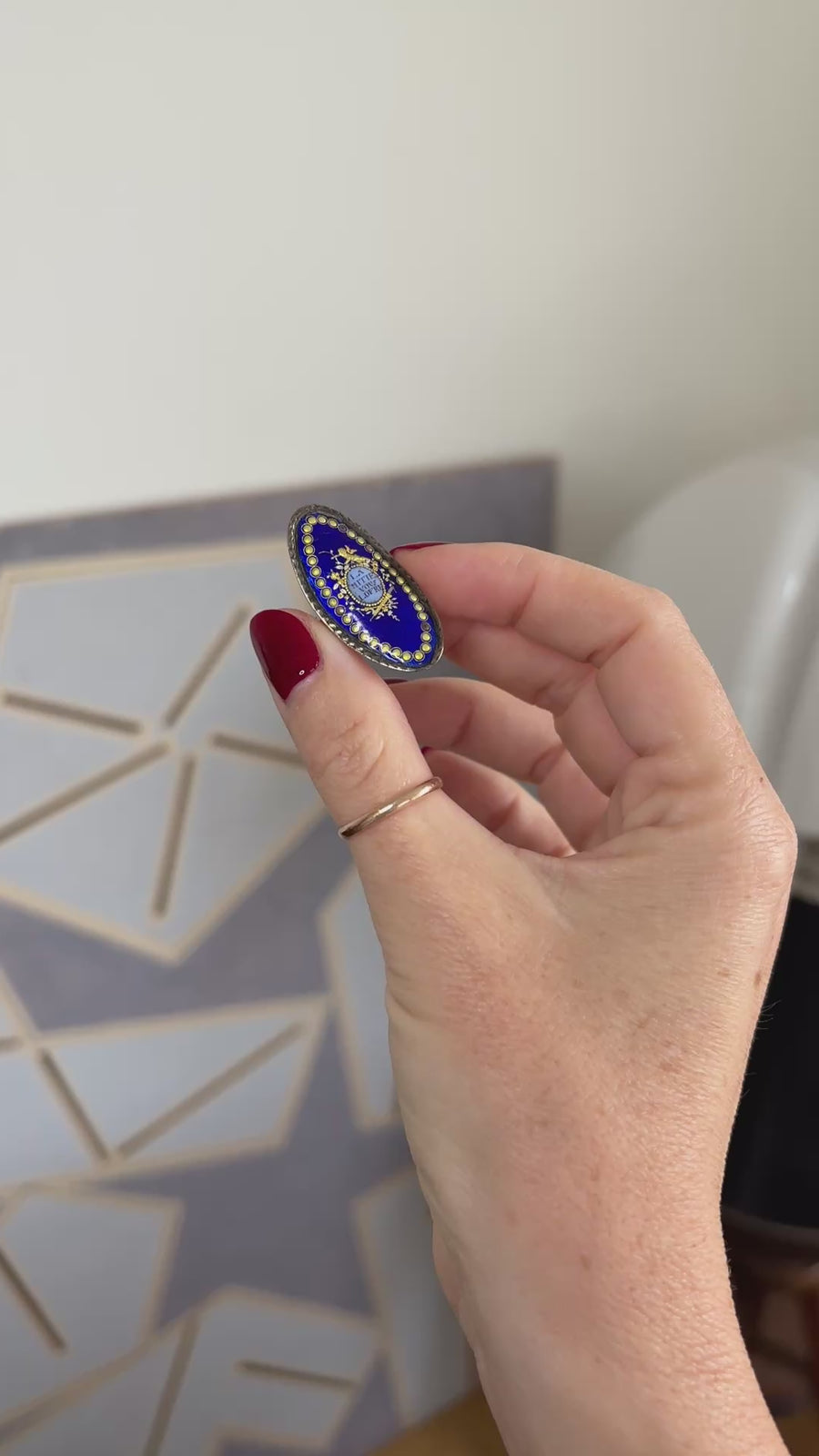 18th Century Ring Gold and Silver Enamel