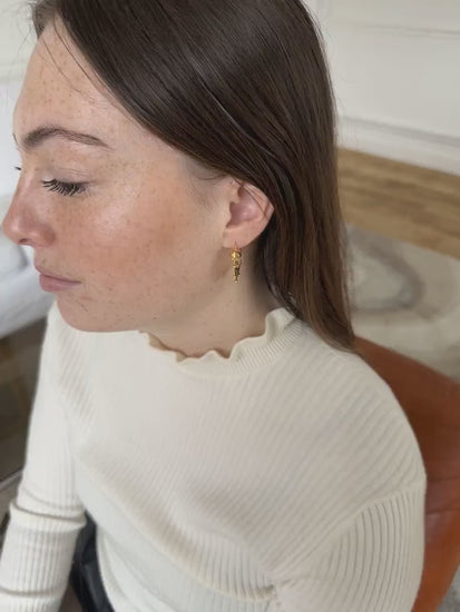 Savoyarde creole earrings in yellow gold