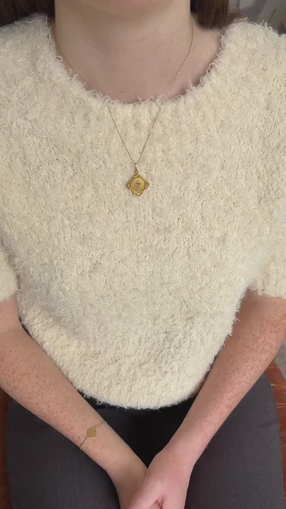 Antique Yellow Gold Lucky Star Medal