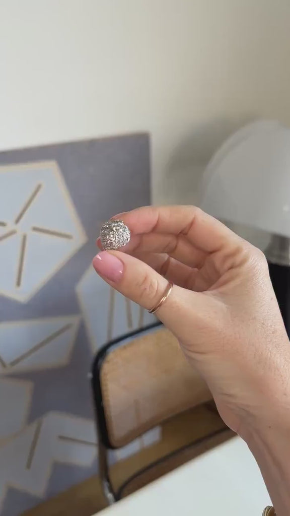 Art Deco Diamond Dome Ring 1.30 Cts on Platinum