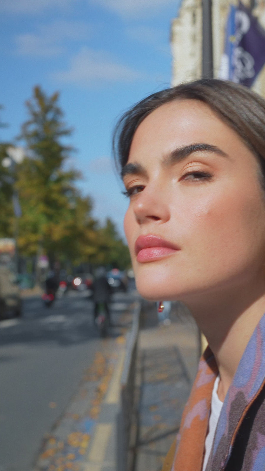 Lorenz Bäumer Earrings Rubellite, Sapphire, Heliodore and Diamond on Yellow Gold