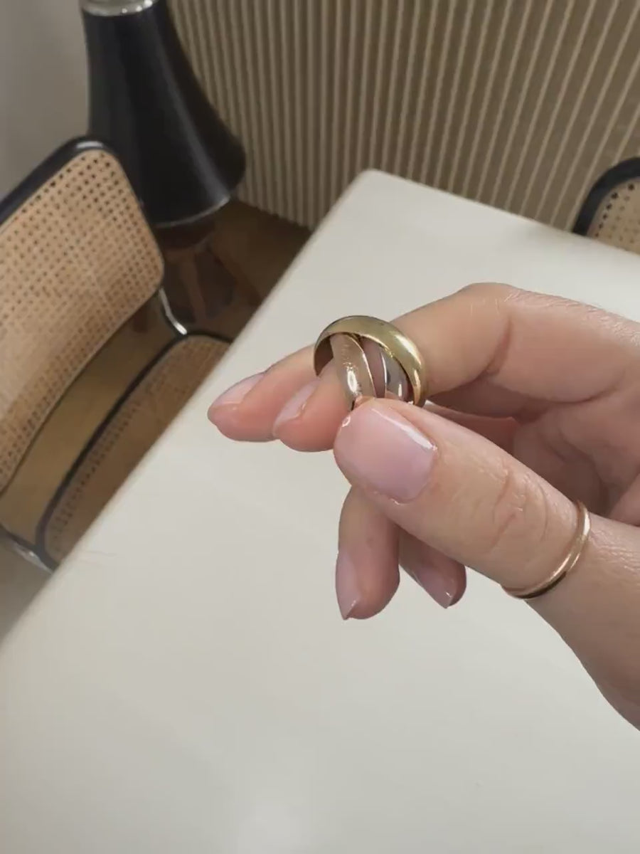 Cartier Trinity 3 Ors Grand Model Ring Size 52