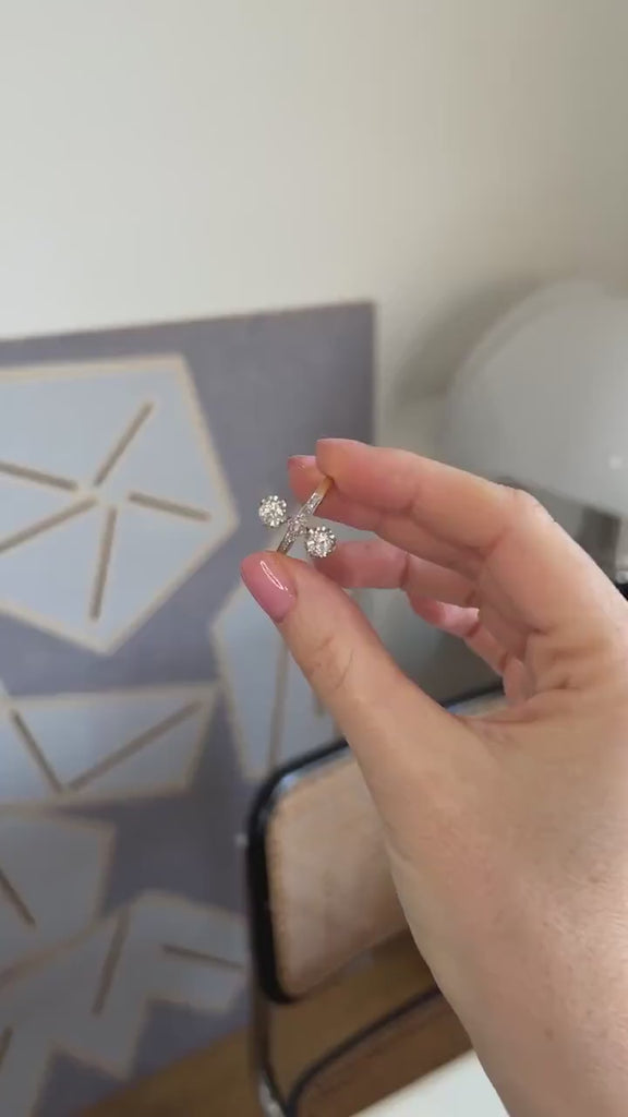 Belle Epoque Aigrette Diamond Ring in Gold and Platinum